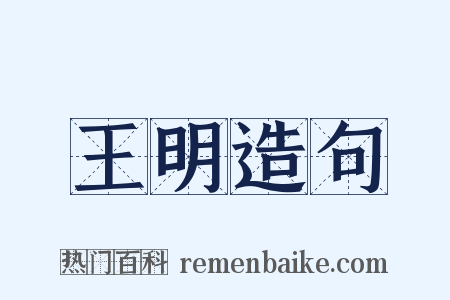 王明造句是什么意思的图片